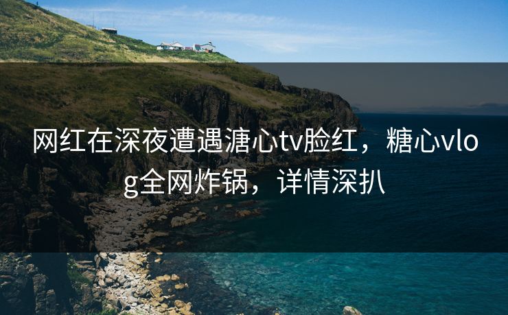 网红在深夜遭遇溏心tv脸红，糖心vlog全网炸锅，详情深扒